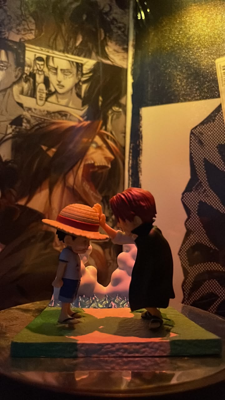 Shanks y Luffy — el sombrero de paja